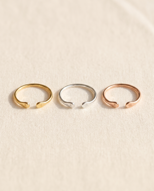Bague Whisper en trois couleurs : plaqué or, argent et or rose