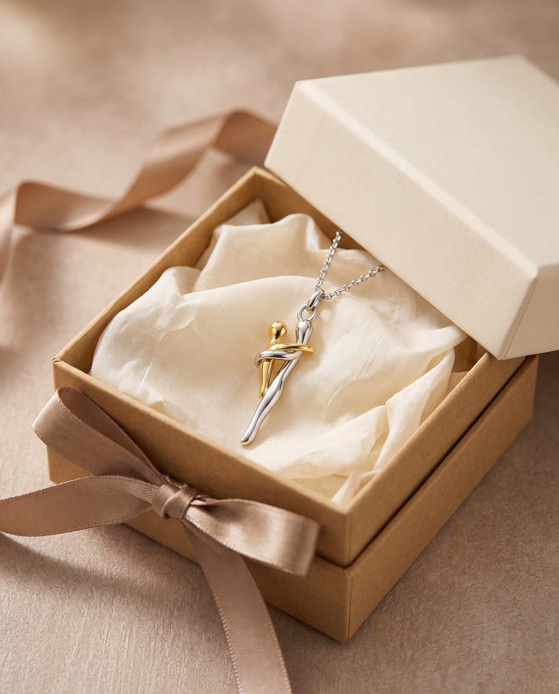 Collier Mère & Enfant dans son coffret cadeau