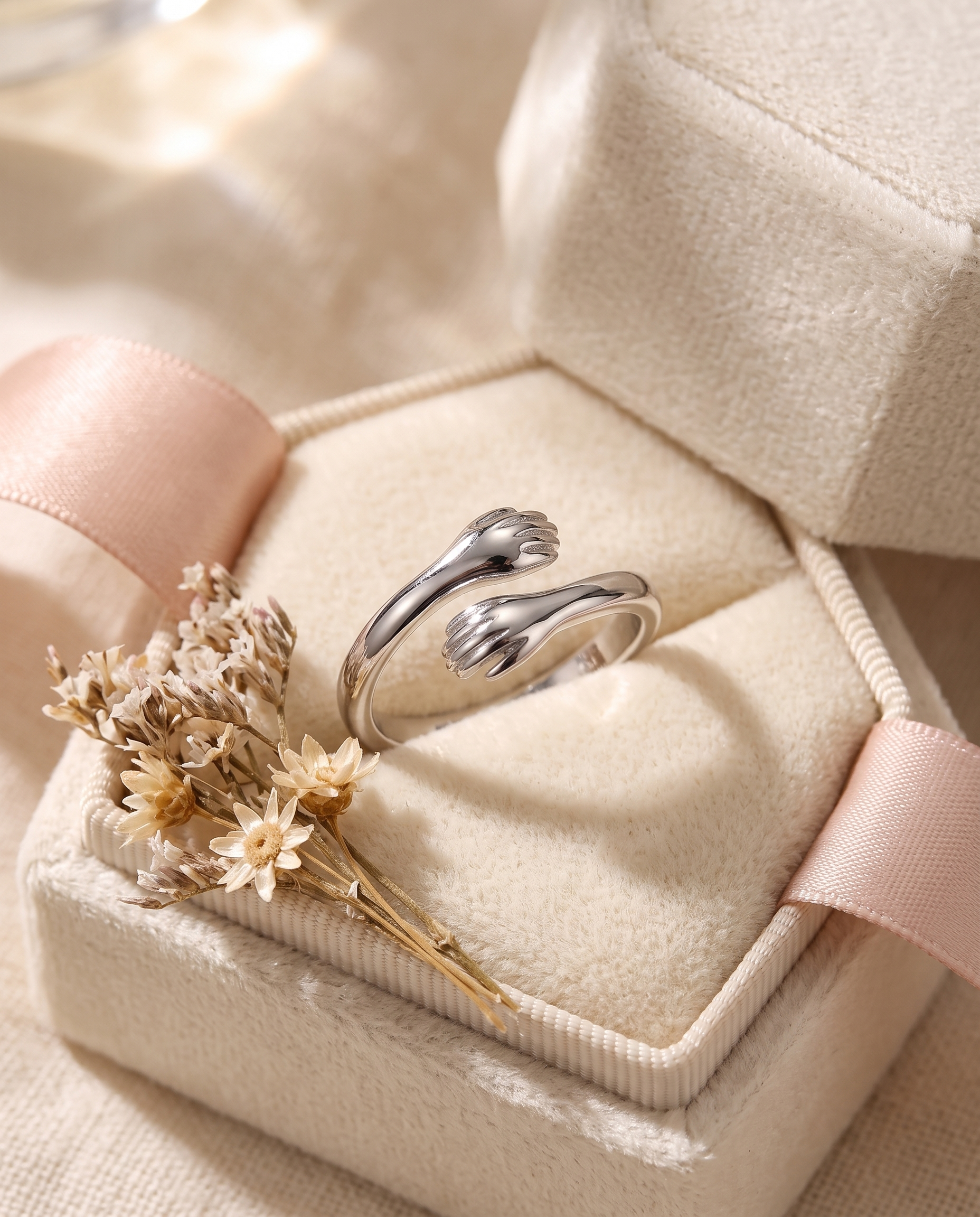 Bague Câlin en argent dans son coffret cadeau
