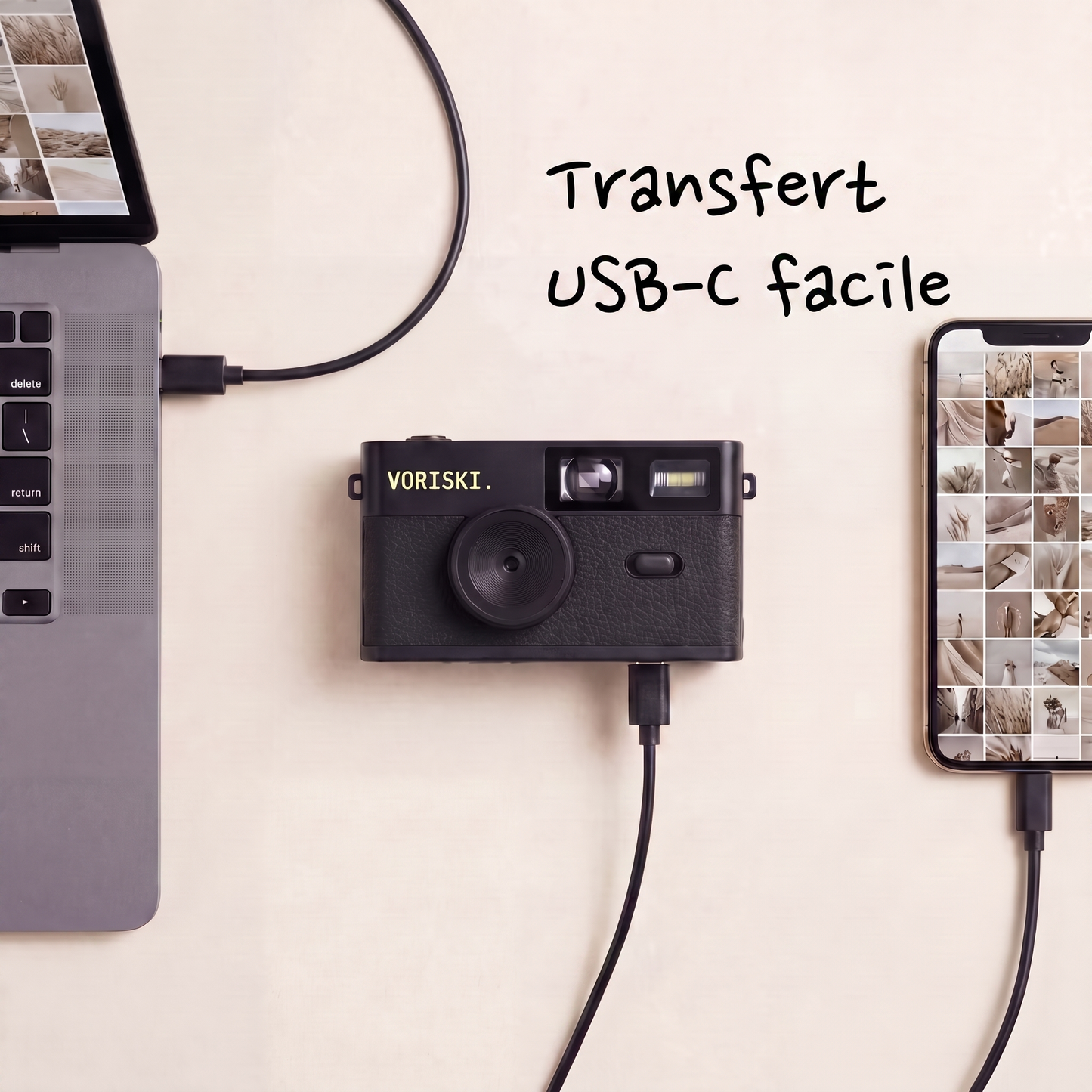 Black — Transfert USB-C facile