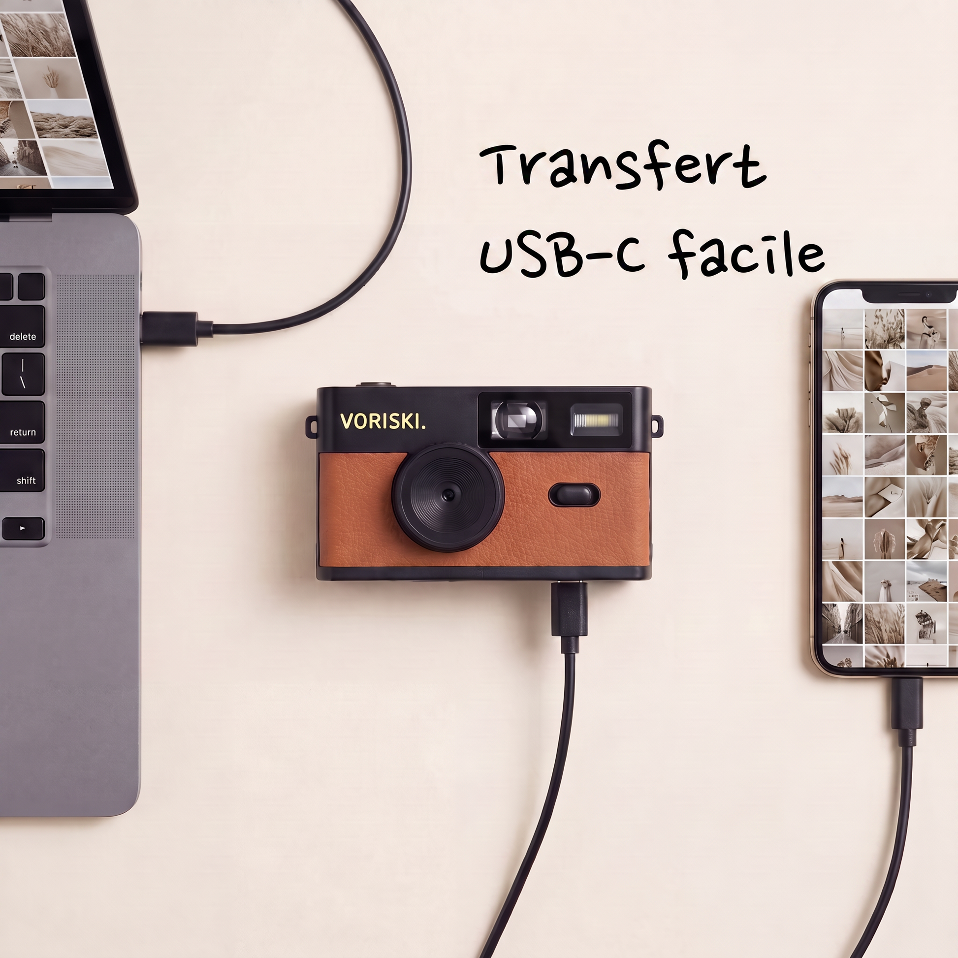 Brown — Transfert USB-C facile